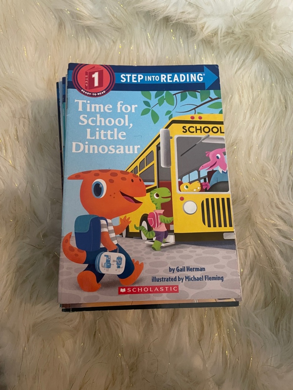 Scholastic Step into Reading: Time for School, Little Dinosaur - Blue/Yellow